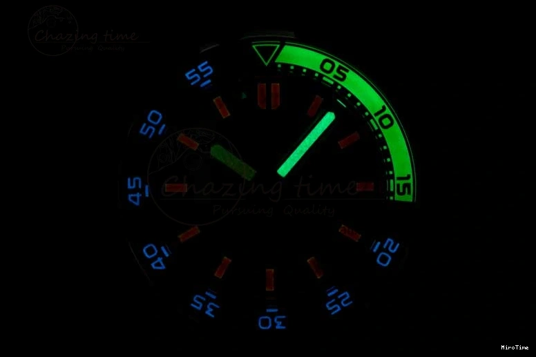 MIROTIME 0131 Aquatimer Automatic SS RSF 1:1 Best Edition White Orange Dial on Black Rubber Strap A Supportive 7069